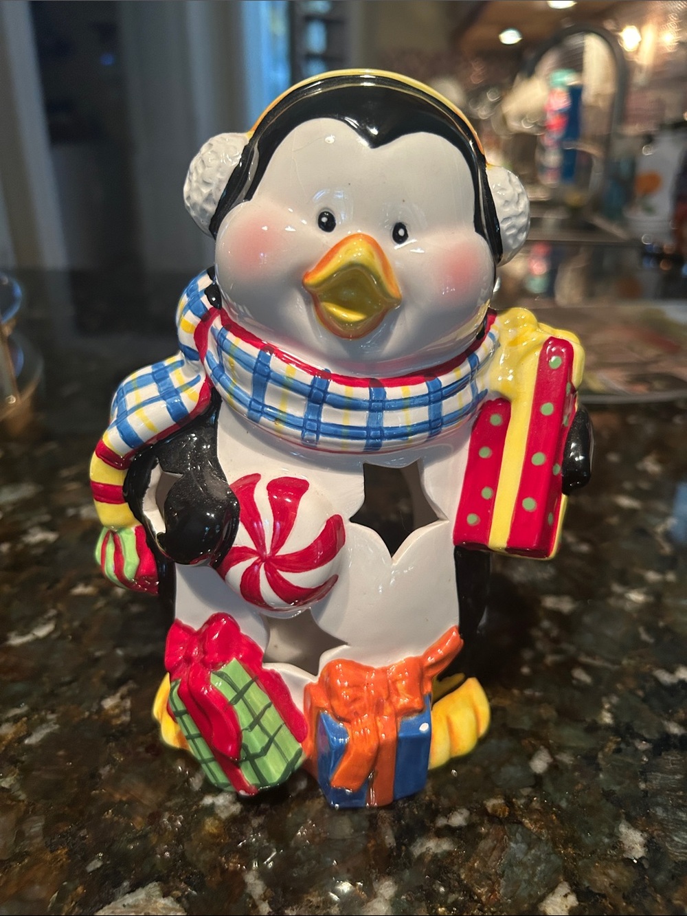 Signature Home collection vintage votive penguin figurine
